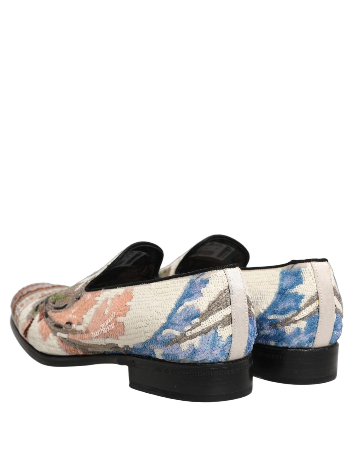 Dolce & Gabbana Multicolor Sequin Embroidered Loafers