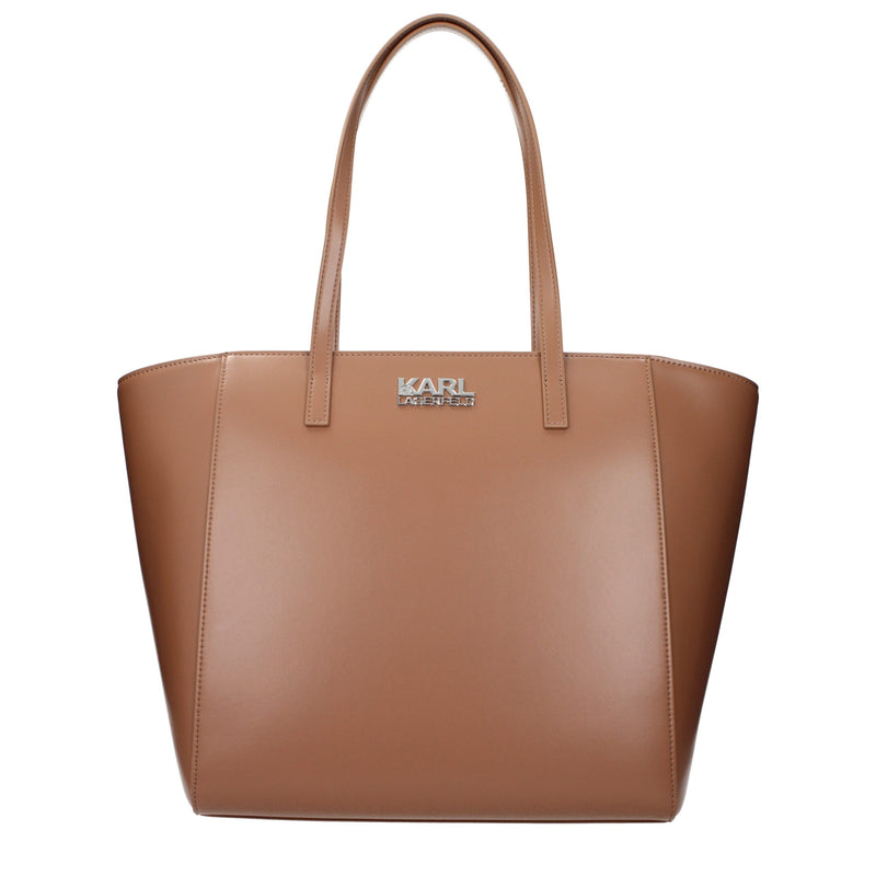 Sac à épaule en polyéthylène marron Karl Lagerfeld
