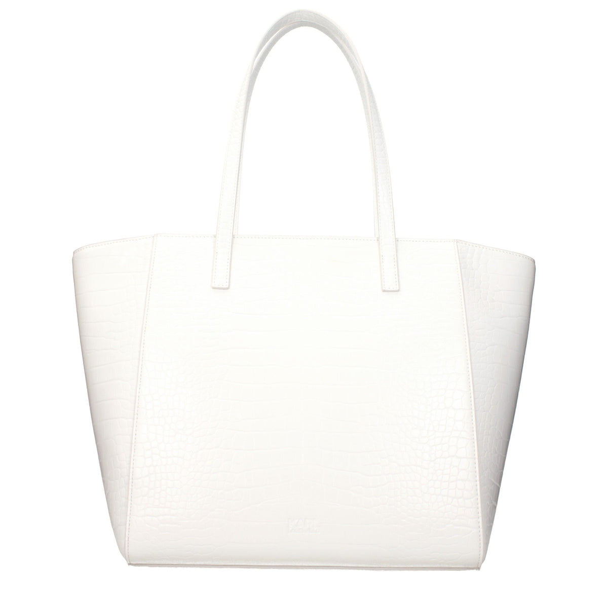 Karl Lagerfeld White Polyethylene Shoulder Bag
