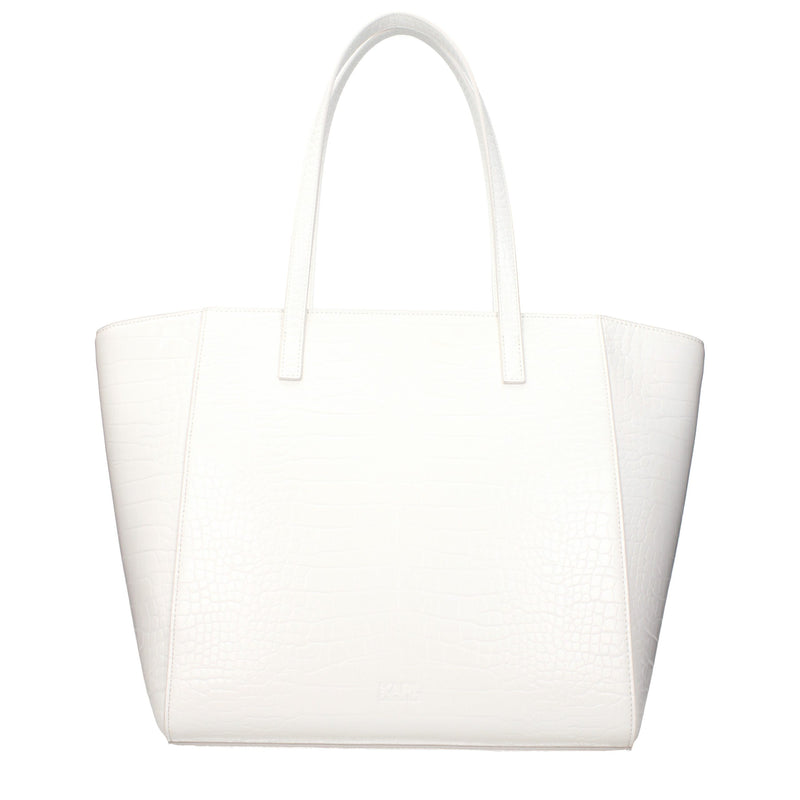 Karl Lagerfeld White Polyethylene Shoulder Bag