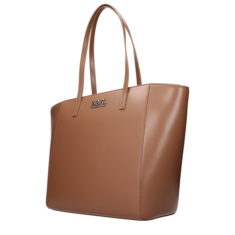 Sac à épaule en polyéthylène marron Karl Lagerfeld