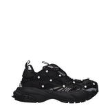 Versace Black Fabric Chunky Sneakers for Women