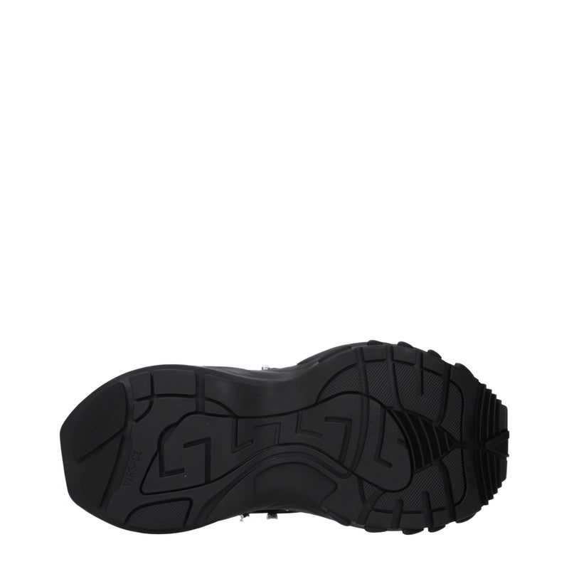 Versace Black Fabric Chunky Sneakers for Women