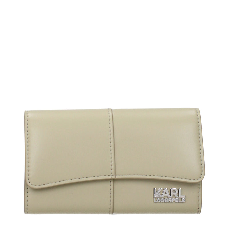 Karl Lagerfeld Green Polyurethane Wallet
