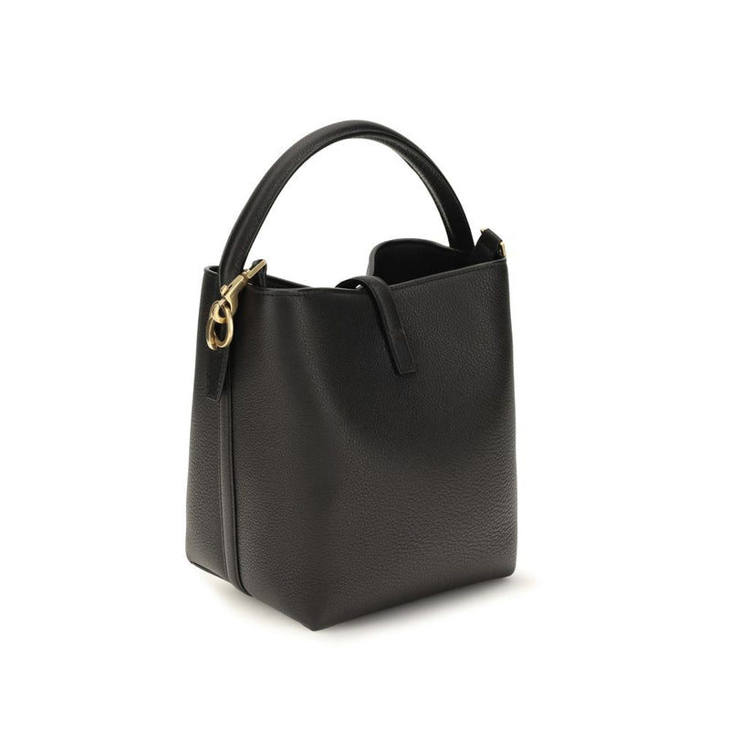 Saint Laurent Black Calf Leather Bos Taurus Shoulder Bag