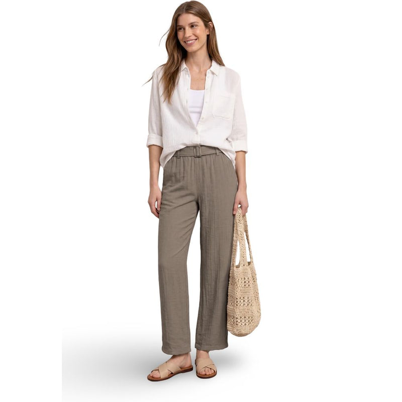 Street One Beige Viscose Casual Pants - Modern Wide Leg Design