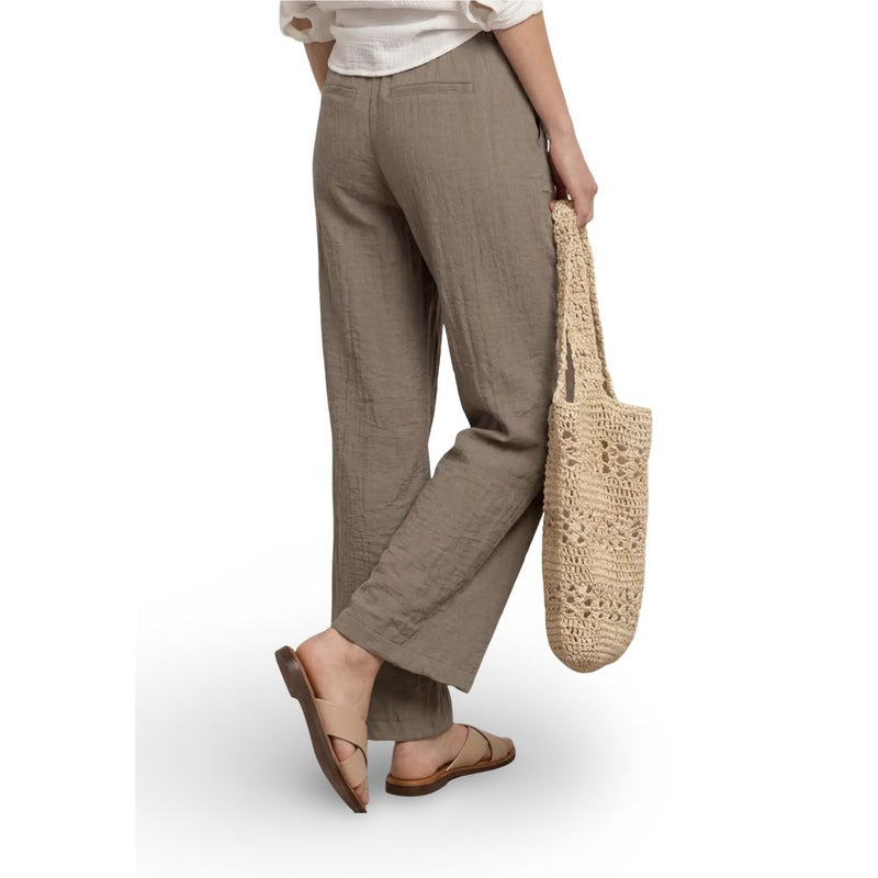 Street One Beige Viscose Casual Pants - Modern Wide Leg Design