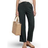 Street One Black Viscose Wide Leg Casual Pants