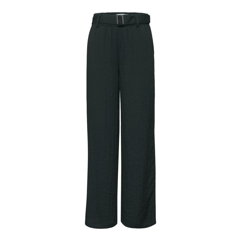 Street One Black Viscose Wide Leg Casual Pants
