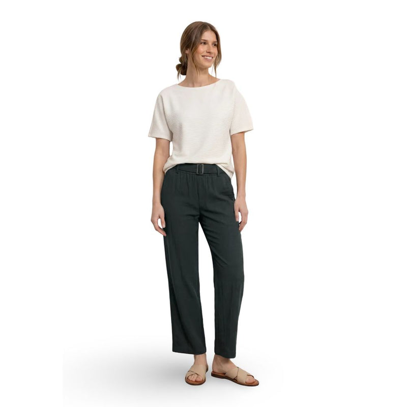 Street One Black Viscose Wide Leg Casual Pants