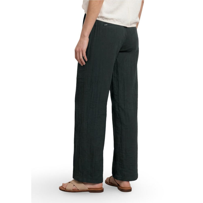 Street One Black Viscose Wide Leg Casual Pants