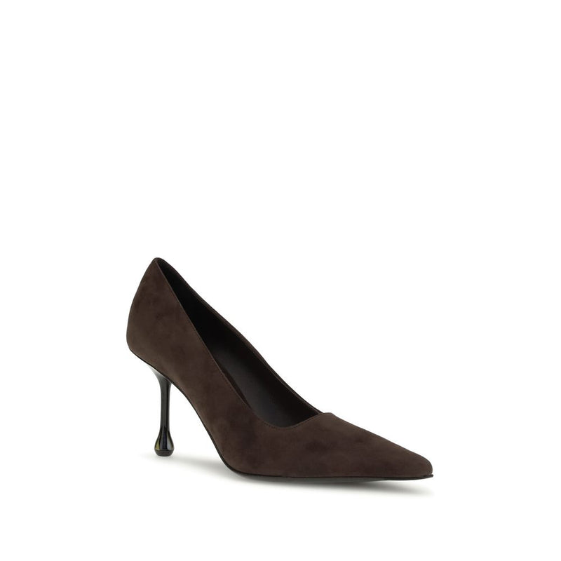 Jimmy Choo Ixia Brown Goatskin High Heel Pumps