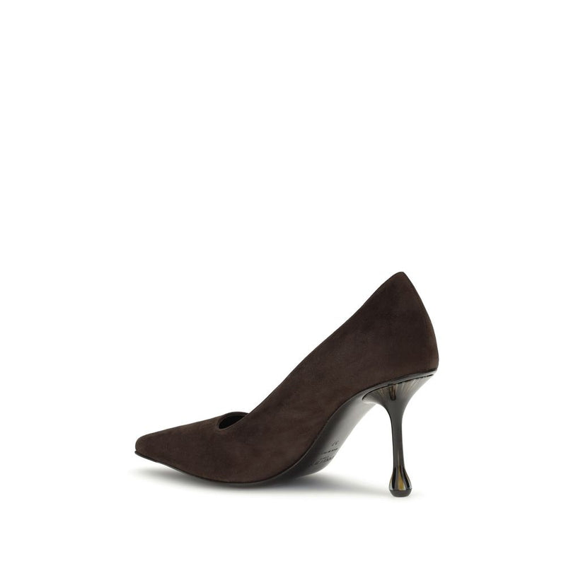 Jimmy Choo Ixia Brown Goatskin High Heel Pumps