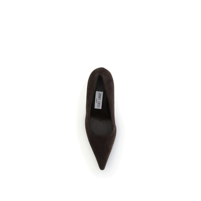 Jimmy Choo Ixia Brown Goatskin High Heel Pumps