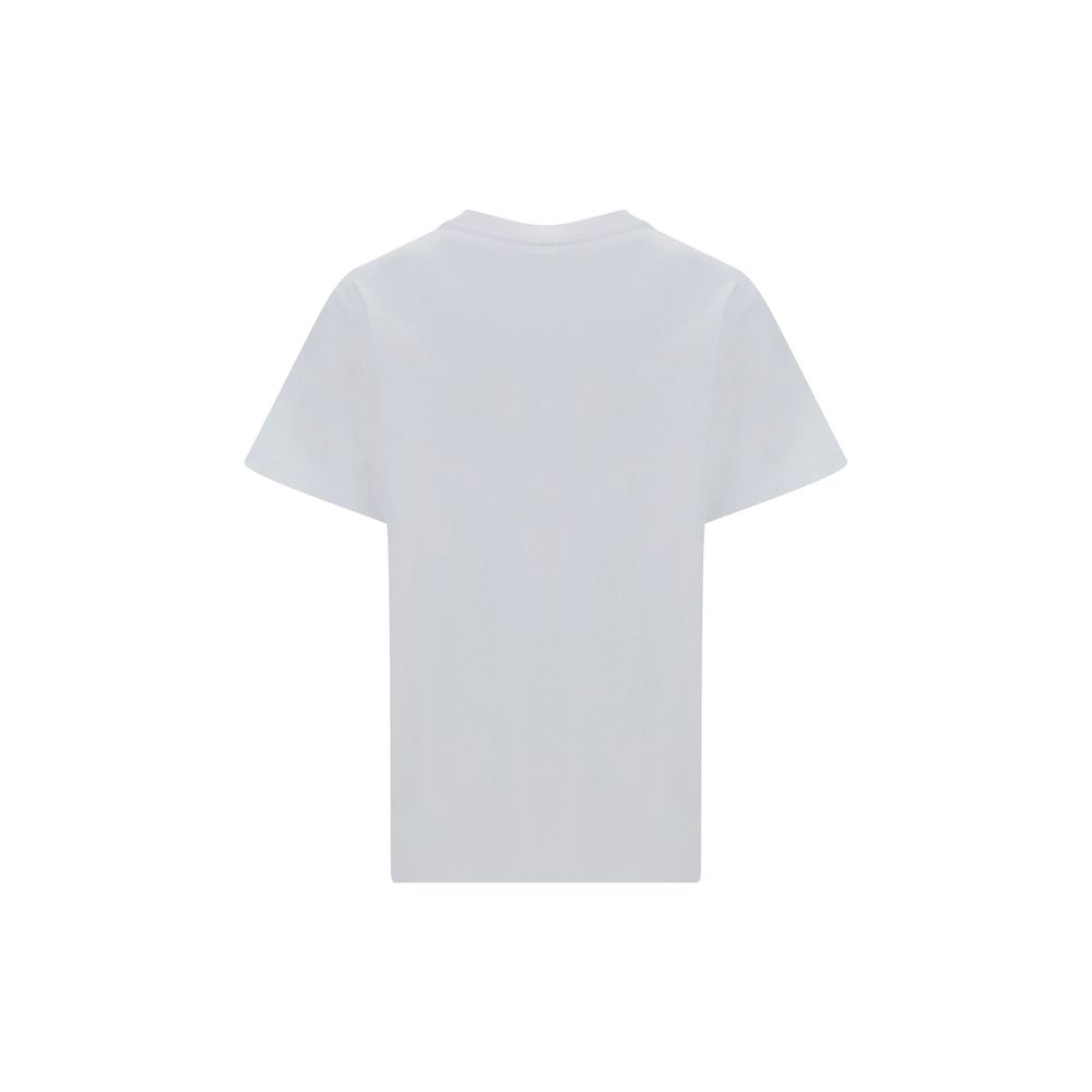 Ganni White Cotton Cherry Relaxed T-Shirt