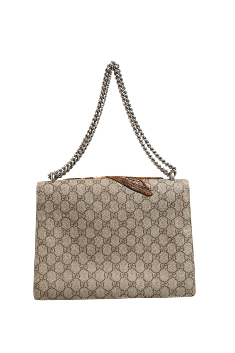 Gucci Supreme Monogram Bee Embroidered Shoulder Bag