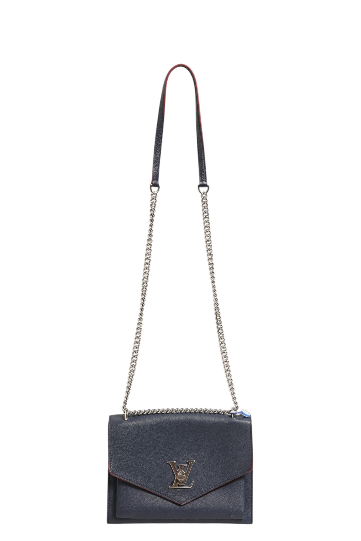 Louis Vuitton Mylockme Leather Chain Shoulder Bag - Navy Blue