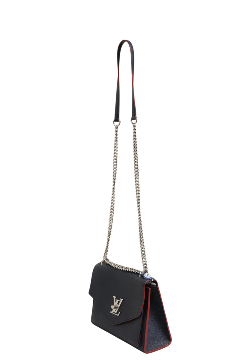 Louis Vuitton Mylockme Leather Chain Shoulder Bag - Navy Blue
