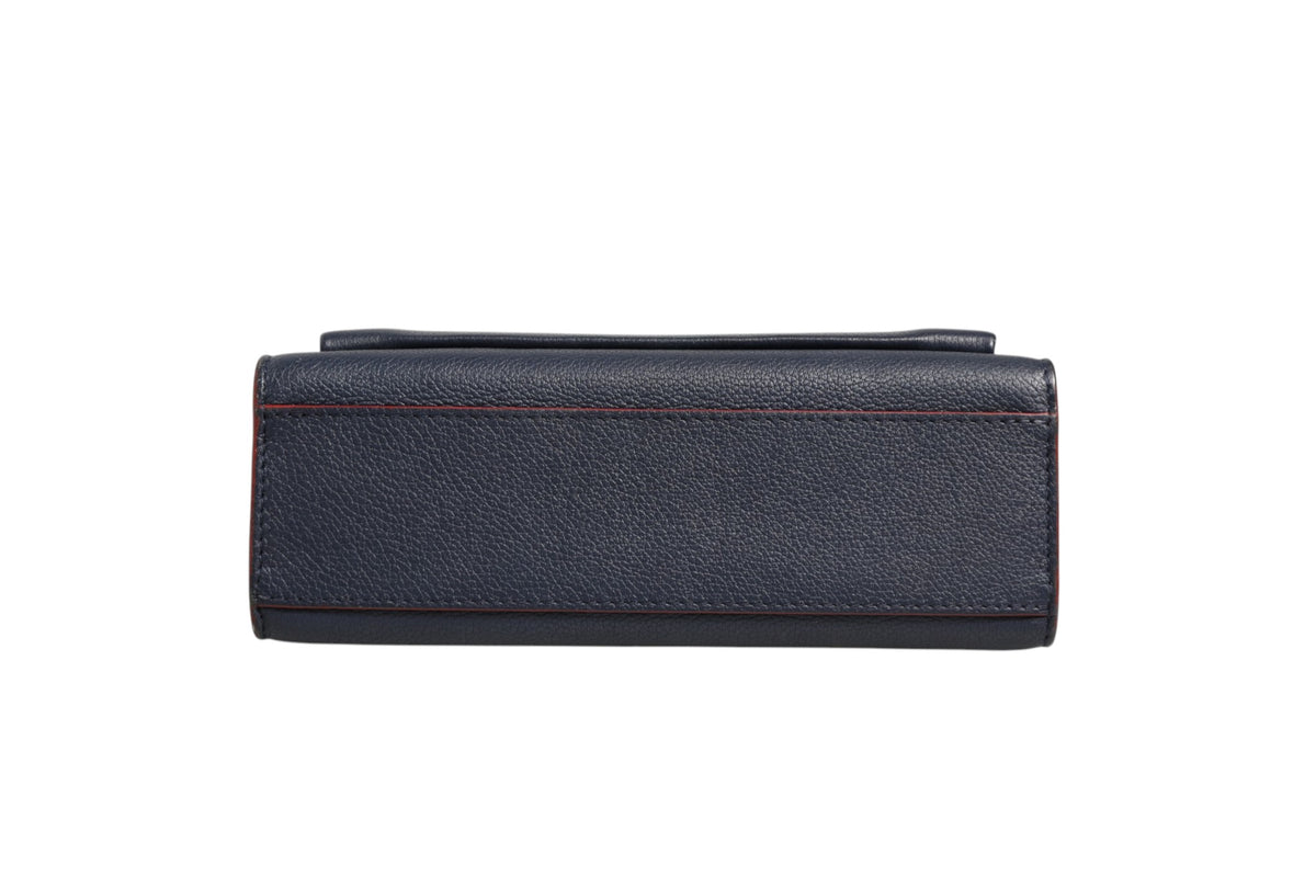 Louis Vuitton Mylockme Leather Chain Shoulder Bag - Navy Blue