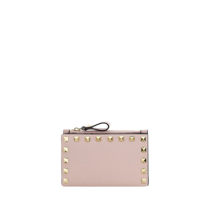 Valentino Garavani Pink Calf Leather Bos Taurus Wallet