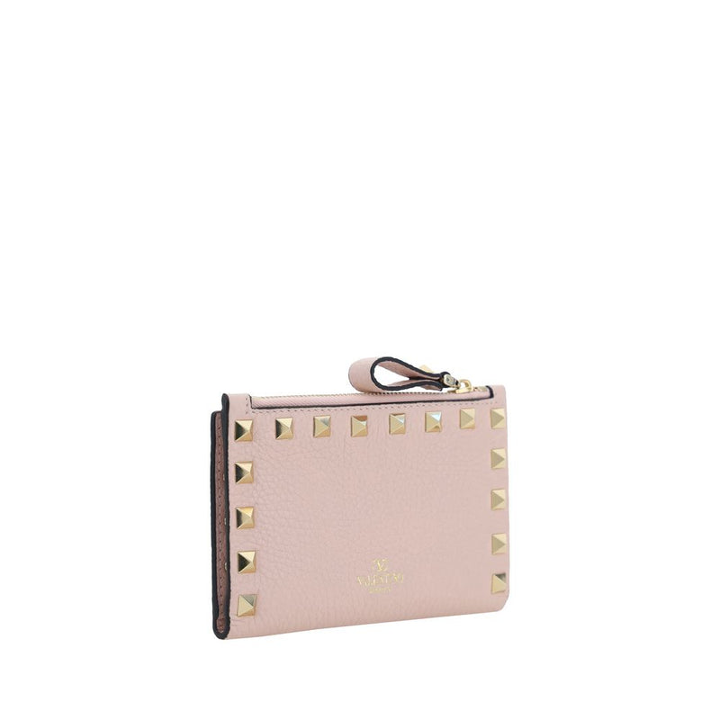 Valentino Garavani Pink Calf Leather Bos Taurus Wallet