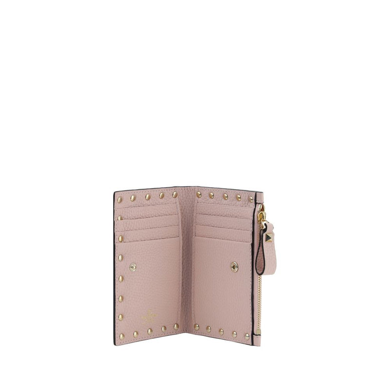Valentino Garavani Pink Calf Leather Bos Taurus Wallet