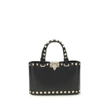 Valentino Garavani Black Calf Leather Bos Taurus Shoulder Bag