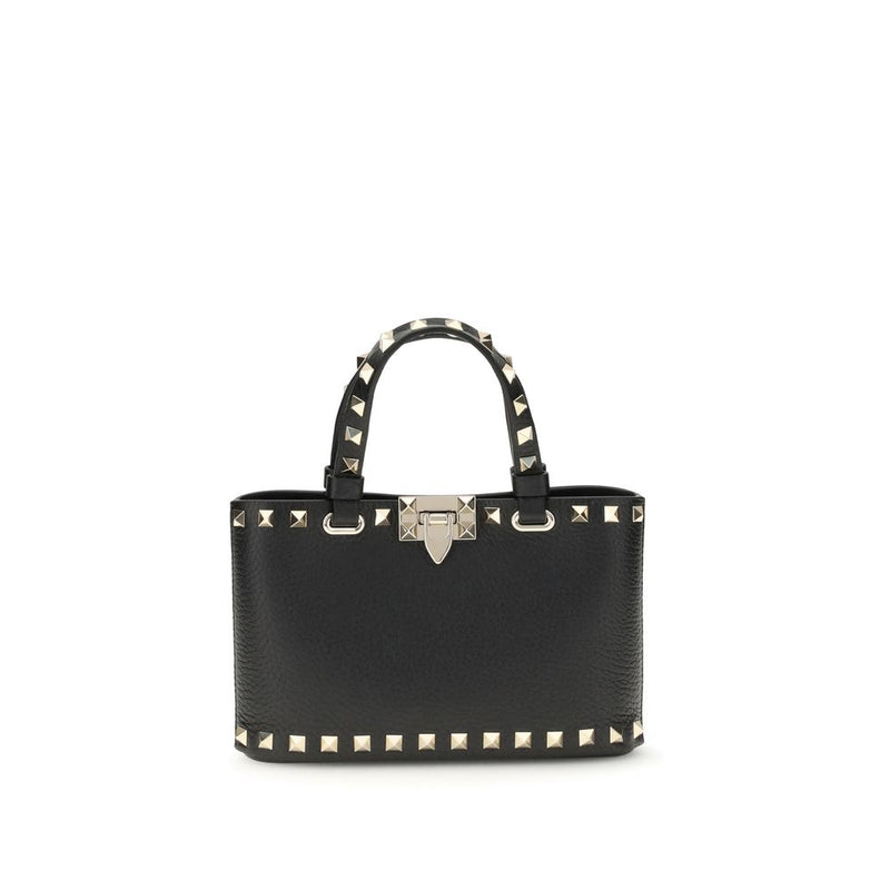 Valentino Garavani Black Calf Leather Bos Taurus Shoulder Bag