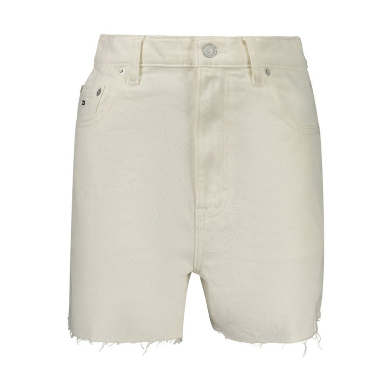 Tommy Hilfiger White Cotton Women Shorts - Chic & Sustainable