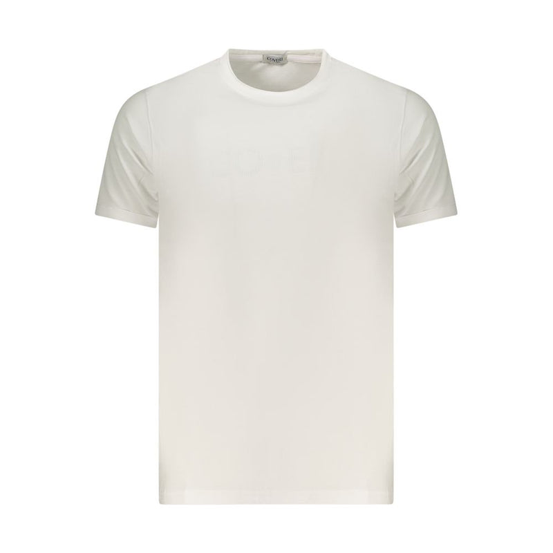 Coveri Moving White Cotton Men's T-Shirt - Stylish & Comfortable
