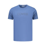 Coveri Moving Blue Cotton Men's T-Shirt