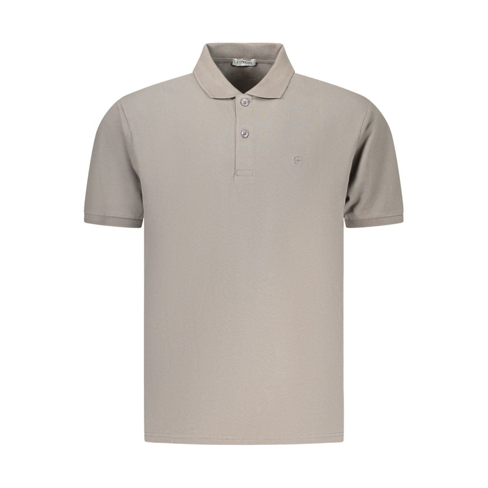 Coveri Moving Gray Cotton Men's Polo Shirt - Stylish & Comfortable