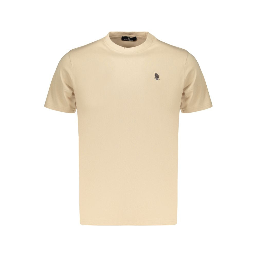 Marina Yachting Beige Cotton Men's T-Shirt - Stylish Comfort