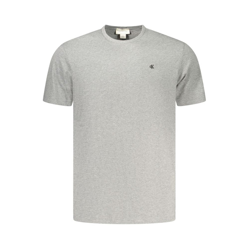 T-Shirt en Coton Gris Calvin Klein pour Homme