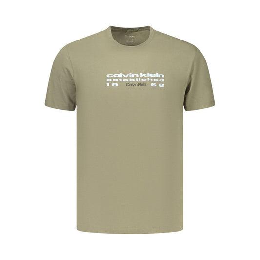 Calvin Klein Green Cotton T-Shirt - Stylish Comfort for Men