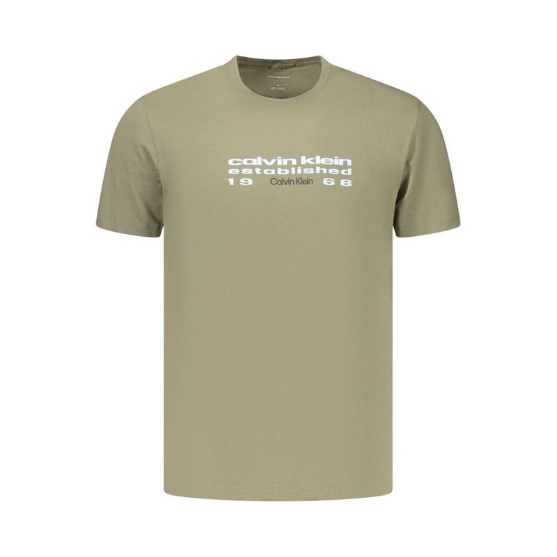 Calvin Klein Green Cotton T-Shirt - Stylish Comfort for Men