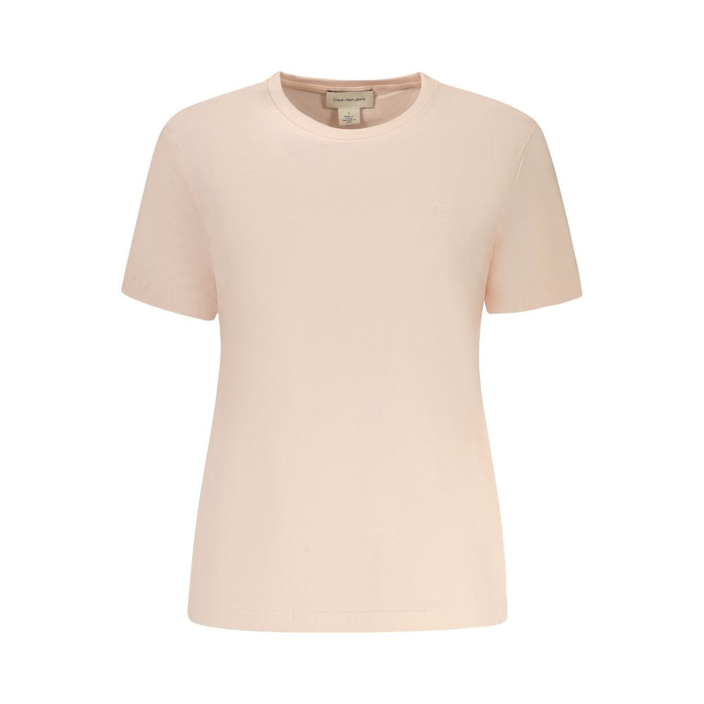 T-Shirt en Coton Rose Calvin Klein pour Femme