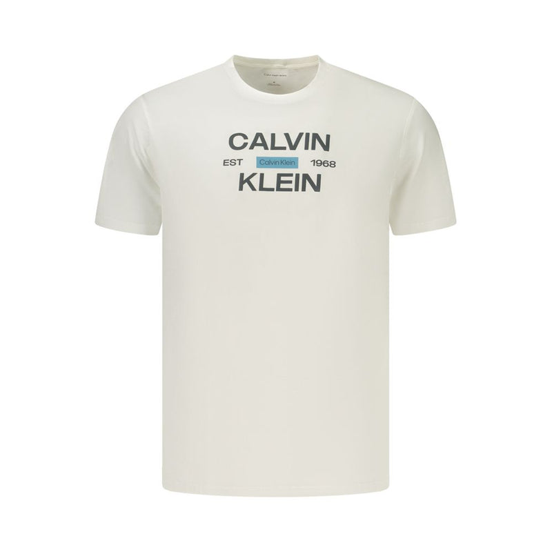 Calvin Klein White Cotton T-Shirt - Classic Crew Neck