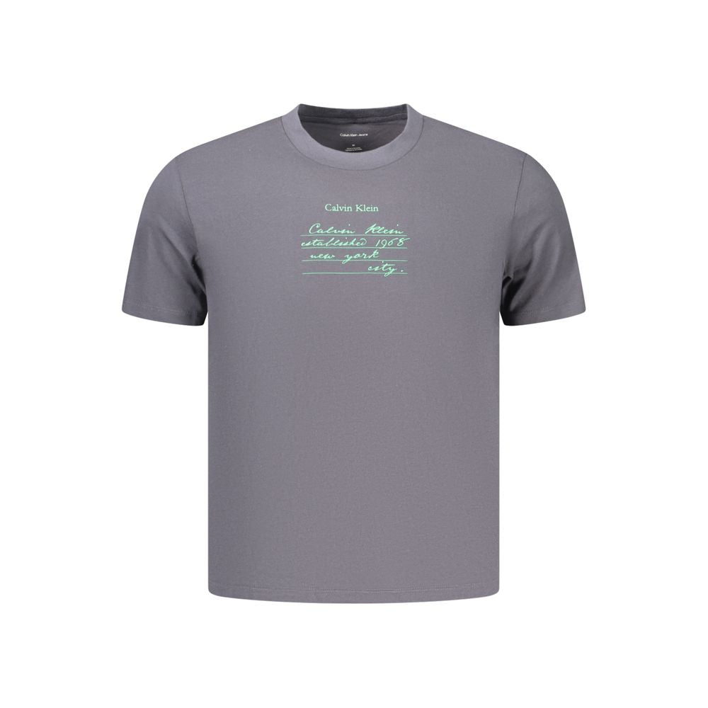 Calvin Klein Gray Cotton T-Shirt for Men