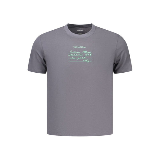 Calvin Klein Gray Cotton T-Shirt for Men
