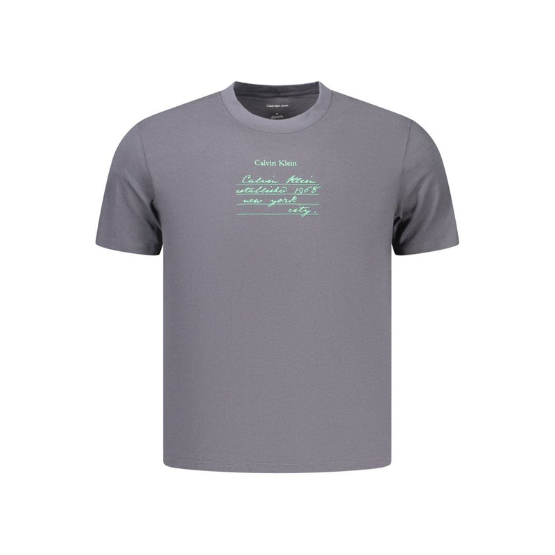 Calvin Klein Gray Cotton T-Shirt for Men