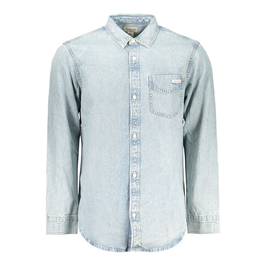 Chemise en Denim Bleu Calvin Klein pour Homme