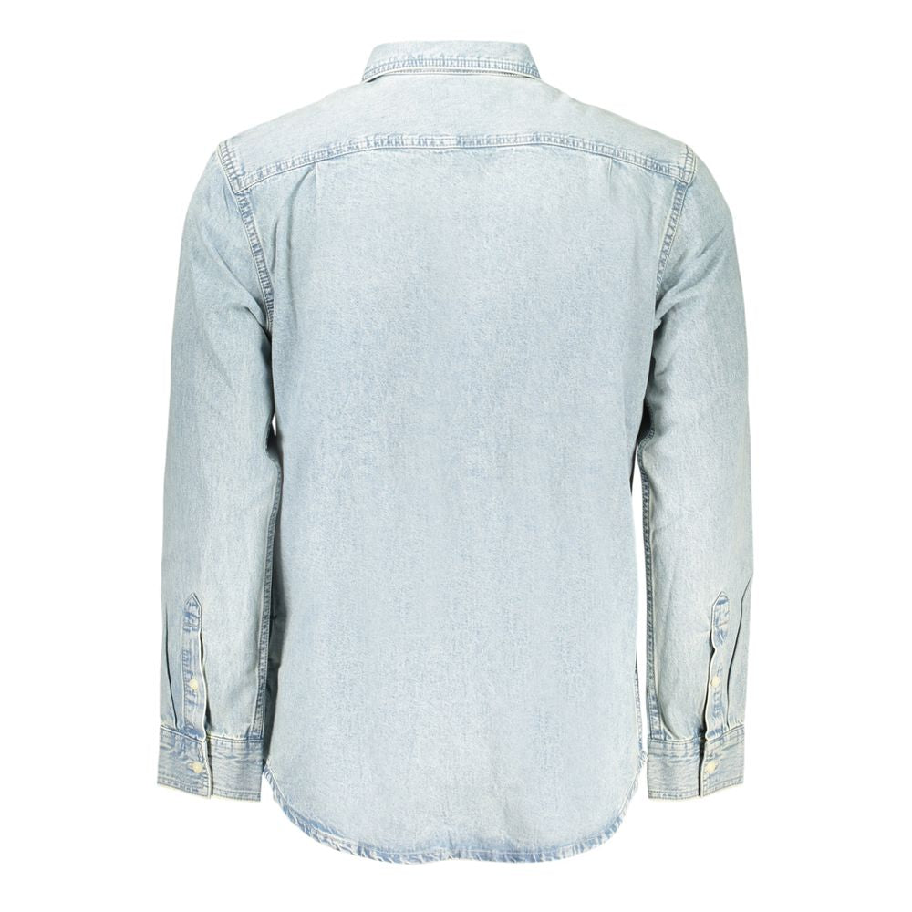 Chemise en Denim Bleu Calvin Klein pour Homme
