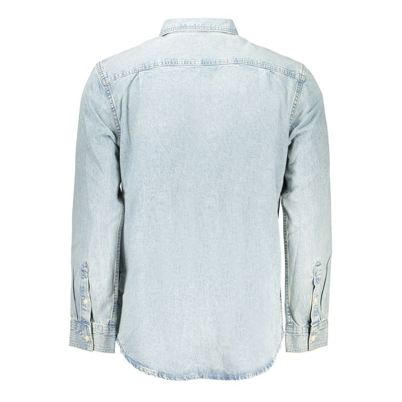 Chemise en Denim Bleu Calvin Klein pour Homme