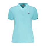 Polo Shirt Femme en Coton Bleu - Norway 1963