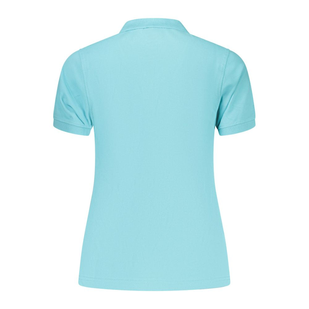 Polo Shirt Femme en Coton Bleu - Norway 1963