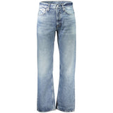 Calvin Klein Blue Cotton Straight-Leg Jeans
