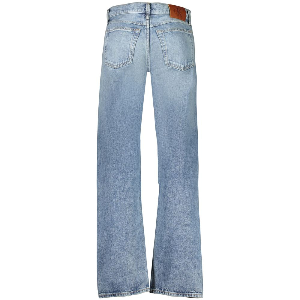 Calvin Klein Blue Cotton Straight-Leg Jeans