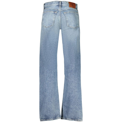 Calvin Klein Blue Cotton Straight-Leg Jeans
