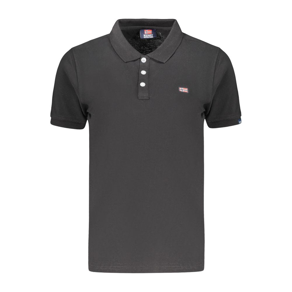 Norway 1963 Black Cotton Polo Shirt - Stylish & Comfortable